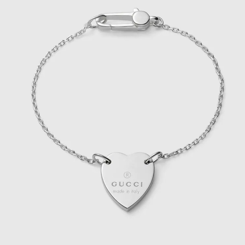 Authentic Gucci Trademark Heart Earrings, Necklace , Bracelet - Picture 5 of 12